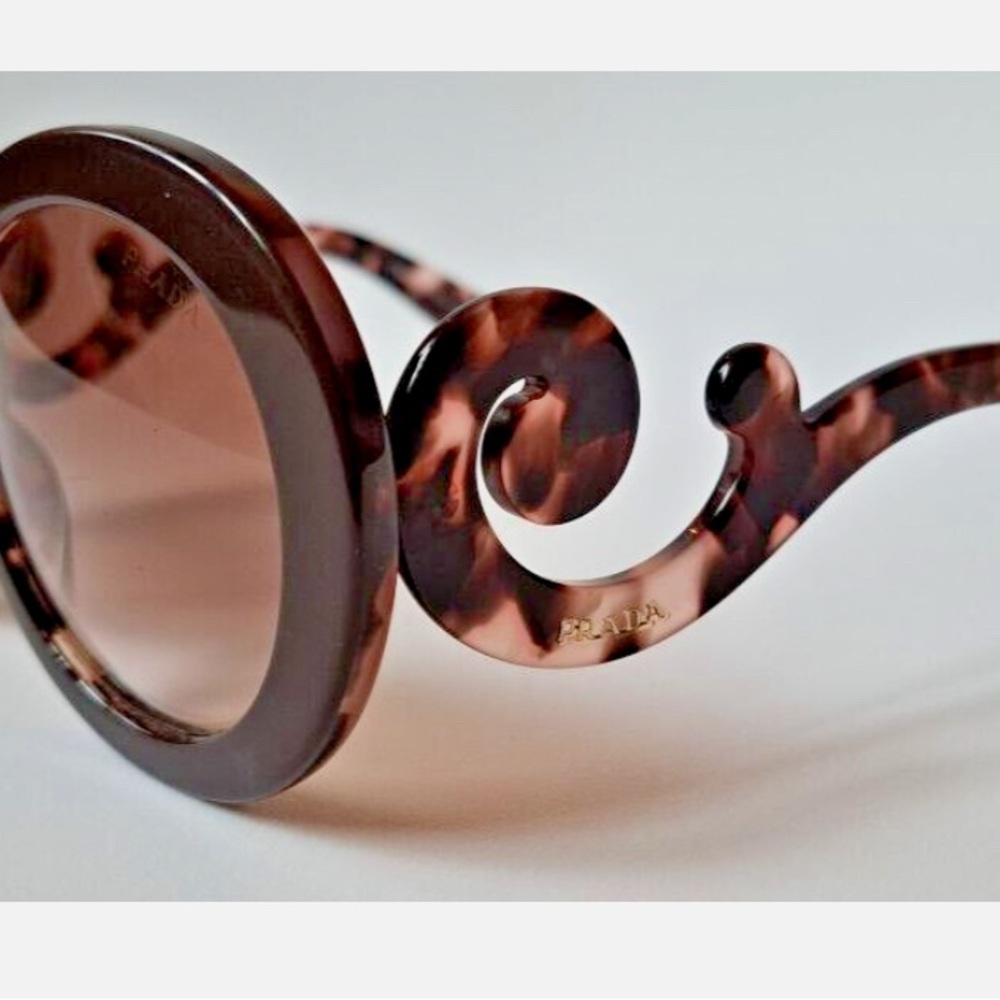 Prada Brown Tortoiseshell Baroque Sunglasses